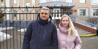 In the photo: Svetlana Monis with her husband Alam Aliyev. Birobidzhan, February 15, 2021