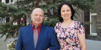 In the photo: Dmitry Vinogradov with his wife, May 2021