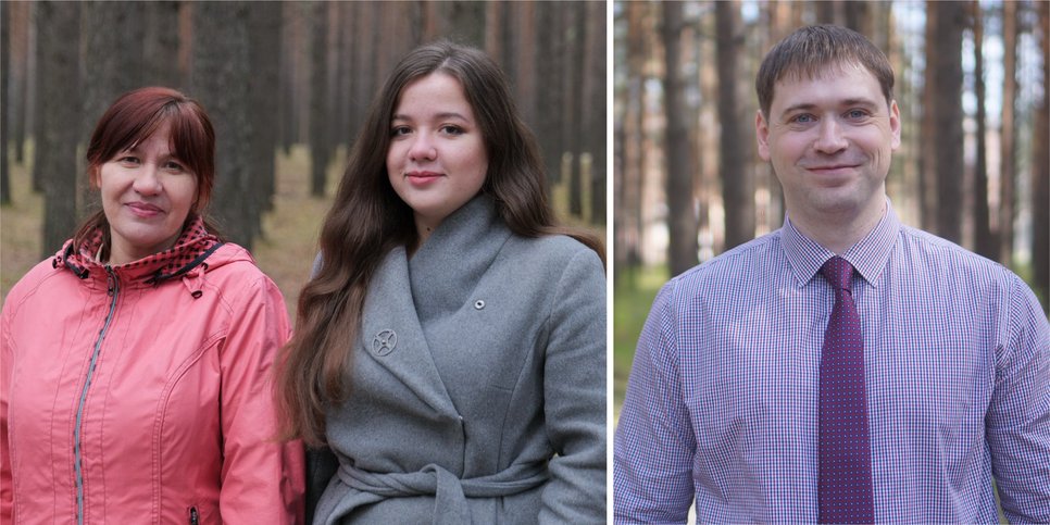 In the photo from left to right: Venus and Daria Dulov, Alexander Pryanikov