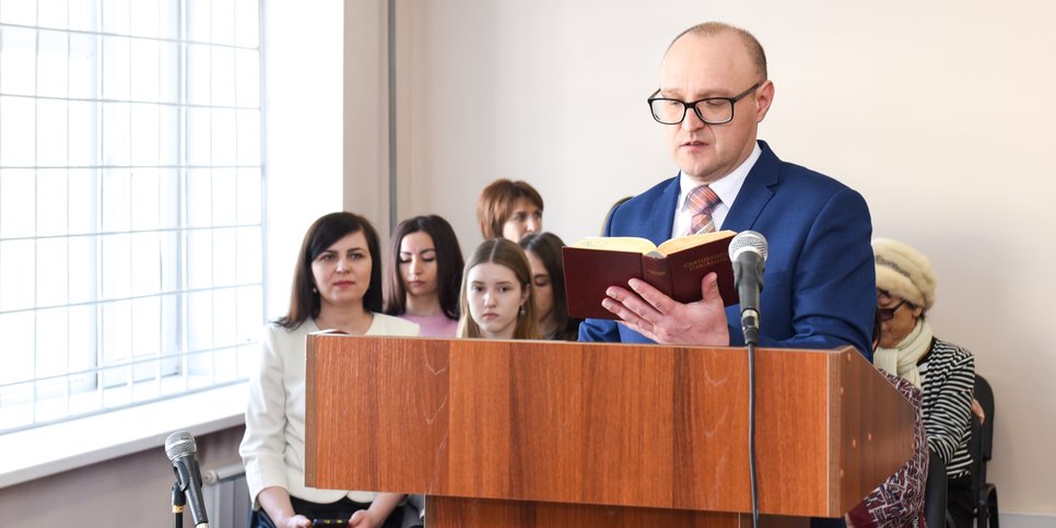 Alexander Kalistratov in court on the day the verdict was announced. 17 February 2023