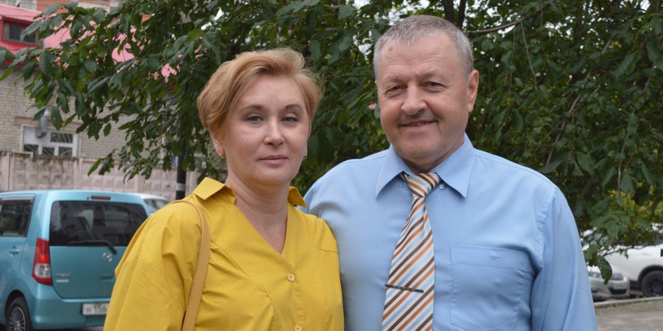 Valeriy Rabota and his wife Elvira, July 2024