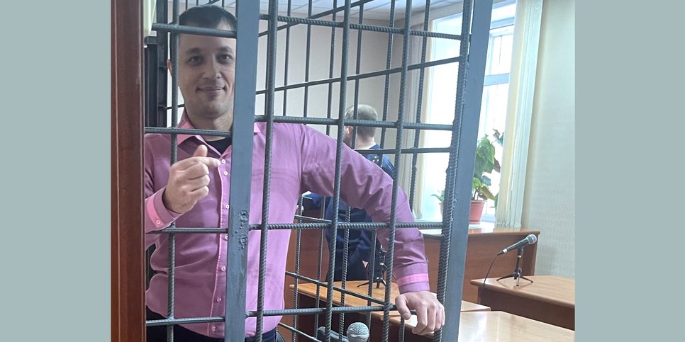 Daler Tokhtaev in the courtroom on the day of the verdict